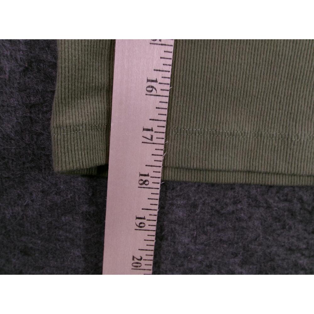 Forever 21 Tank Top Women Large Olive Green Ribbed Minimalist Chic Y2K Crop - Picture 5 of 8
